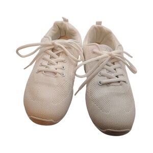 BAXINIER US 6.5 Women / 5 Big Kid White Cheerleading Dance Mesh Shoes